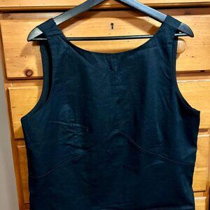 Tailored Linen/Cotton Top - size 14 - Banana Republic Factory - black